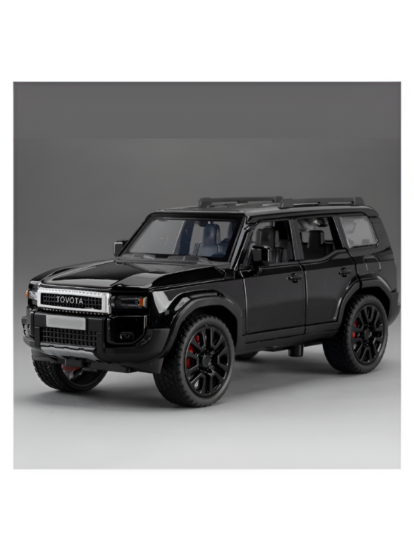 Black Toyota Land Cruiser Prado Diecast Metal SUV Model | Pullback with Sound & Light Scale 1:32 TV5799
