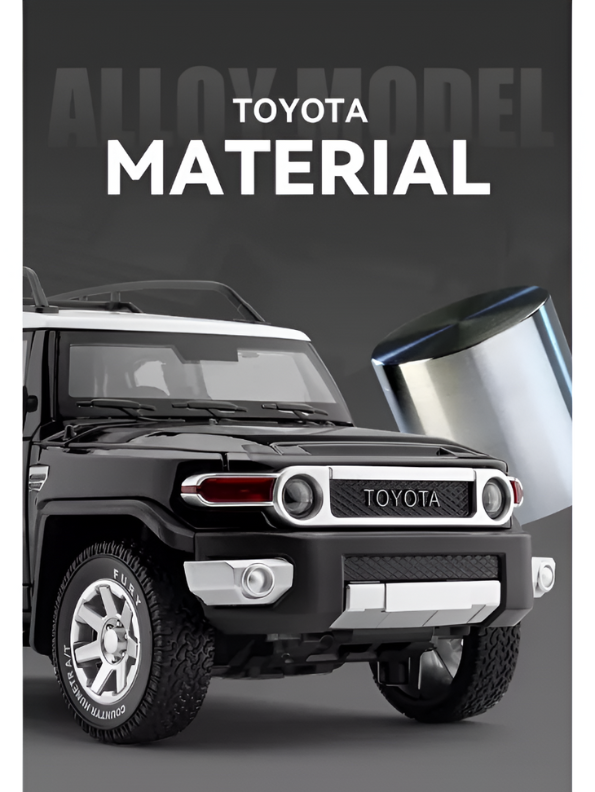 Black Toyota Land Cruiser Prado Diecast Metal SUV Model | Pullback with Sound & Light Scale 1:32 TV5799