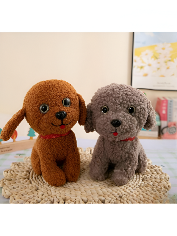 Adorable Grey Toy Poodle Plushie | Cuddly Stuffed Animal Dog Soft Toy | Perfect Gift for Kids & Dog Lovers LMI11904