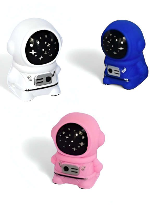 Mini Astronaut Star Projector Night Light | Kids Galaxy Lamp - Party Favor 3-Pack LMI15485