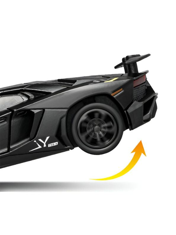 Black - Lamborghini Aventador LP750-4 Diecast Model Car 1:32 Scale – Mini Sports Car Toy for Kids.