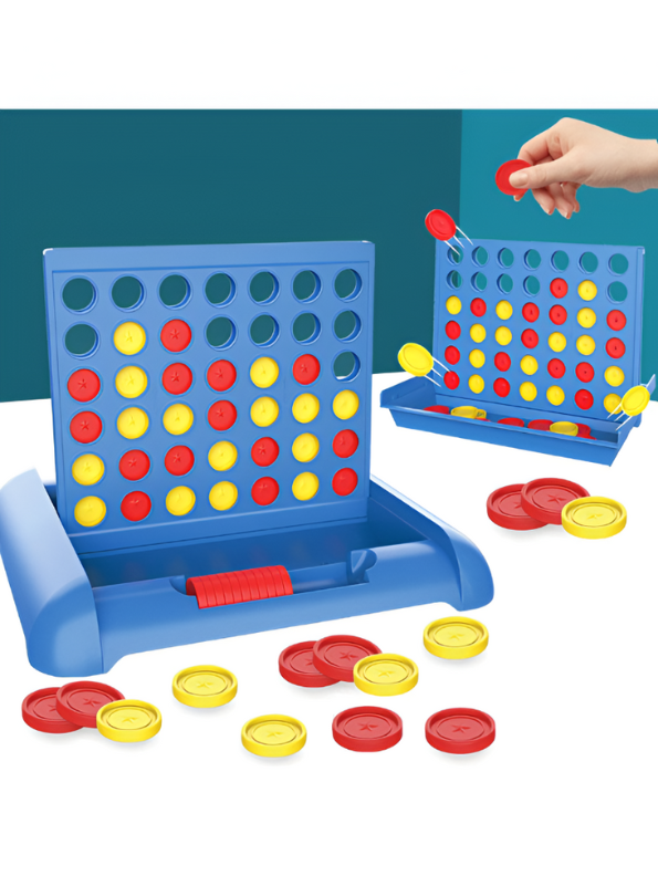 Connect 4 Game Set: Classic Strategy Board Game – Four in a Row Bingo Fun! LMI15692