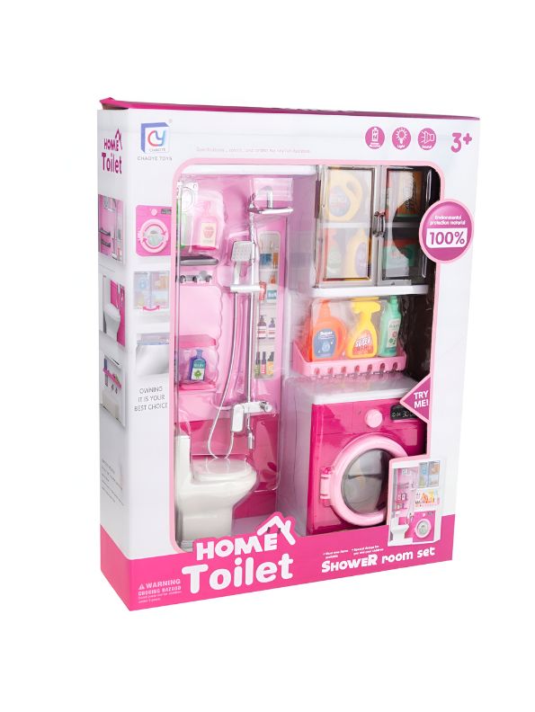 Deluxe Bathroom Playset for Kids – Interactive Pretend Role-Play Toy Set with Realistic Bath & Grooming Accessories -LMI13511