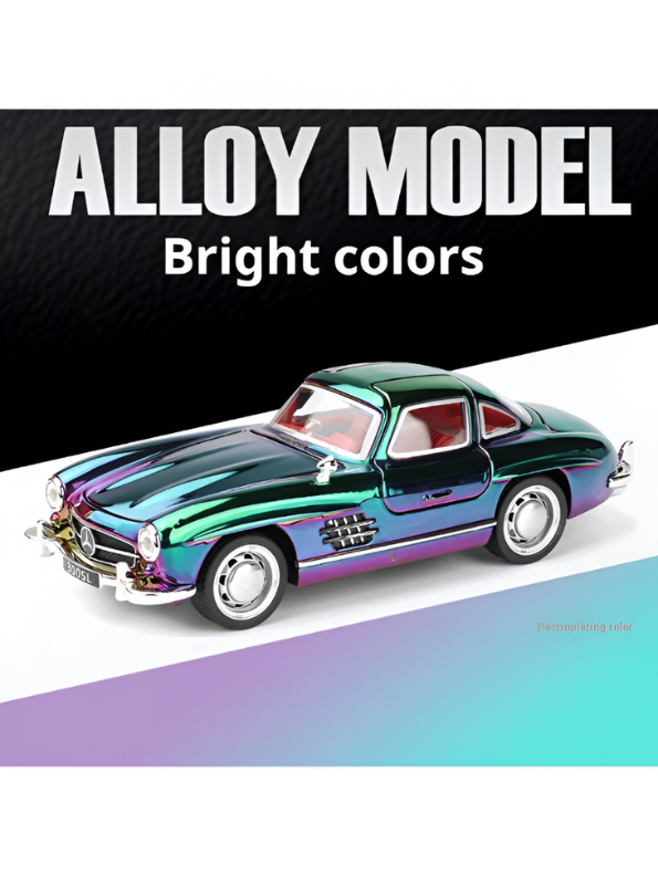 Mercedes-Benz 300SL – Diecast Alloy Metal Model Toy - Scale 1:24 Vintage Car.