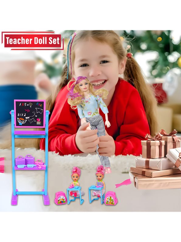 Educational Teacher Doll Playset for Kids Ages 3+ | Inspire Learning & Roleplay with "Babie" and Students LMI7725