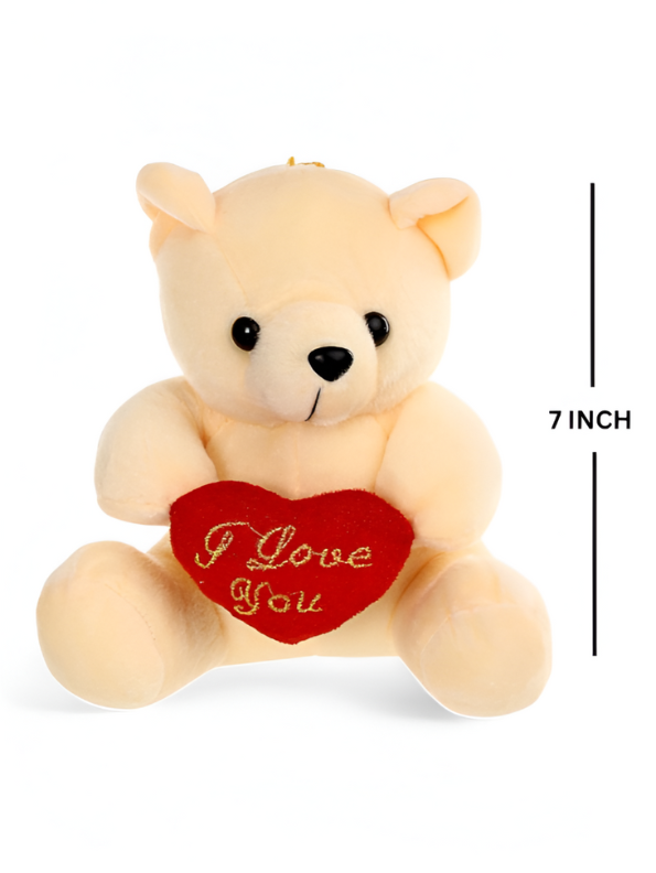Cute Beige Teddy Bear with Red "I Love You" Heart - Perfect Valentine's Day & Anniversary Gift LMI11922