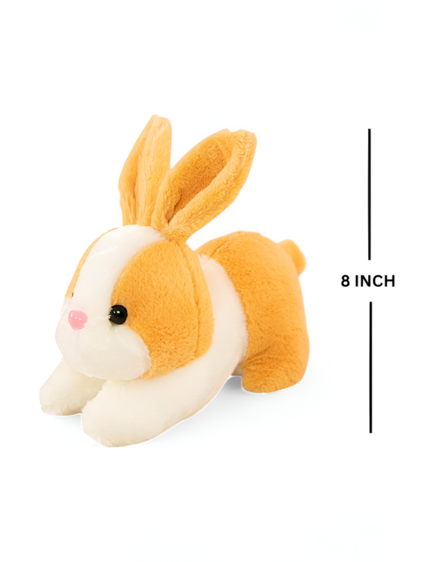 Cute Yellow and White Bunny Stuffed Animal - Cuddly 8" Rabbit Soft Plush Toy for Kids LMI11102
