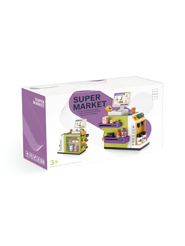 Self-Service Checkout Counter & Freezer Pretend Play Toy for Kids 3+ | Interactive Role Play Set NX13629