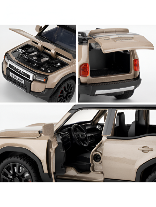 Toyota Land Cruiser Prado Diecast Metal SUV Model | Pullback with Sound & Light Scale 1:32 TV5799