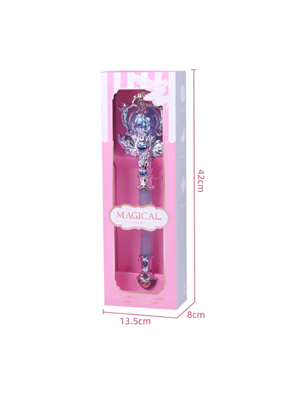 Magical Light-Up Princess Wand Toy - Purple Fairy Scepter with Crown Design NX15713