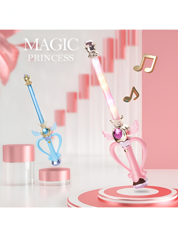 Sailor Moon Eternal Tiare & Moon Power Tiare Replica Pink Gold Scepter Cosplay Prop NX15693