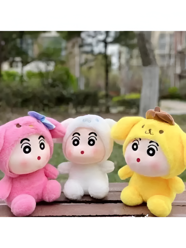 Crayon Shin-chan in Pink Dog Costume Plush Soft Toy | Kawaii Stuffed Doll LMI14858