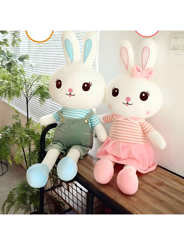 CloudBun Plush Rabbit Pillow – 10 Inch Ultra-Soft & Huggable Bunny Stuffed Animal | Cute Cuddle Toy & Perfect Gift for Kids & Adults - MS14449