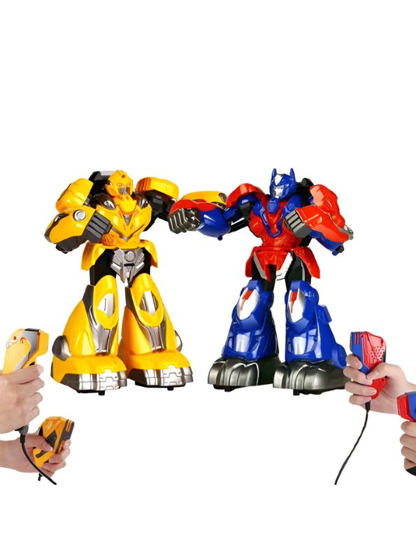 YELLOW - RoboChamp Battle Bots – 2.4G Remote Control Fighting Robot Toy | RC Boxing Robot with Dual Joysticks for Kids - NX14791