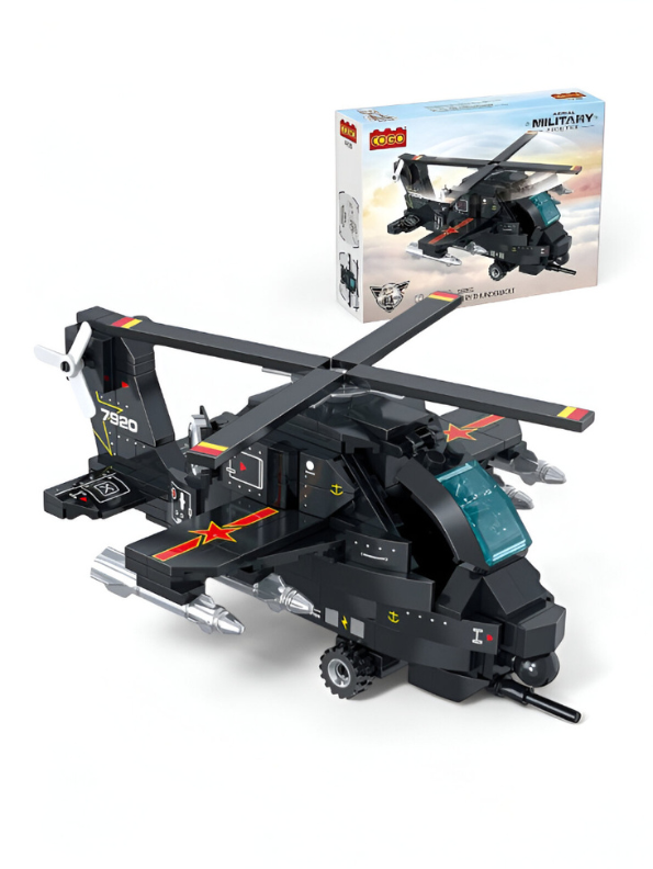 COGO-Compatible Building Block Set | Aerial Military Fighter: Fiery Thunderbolt | 260 PCS Building Blocks TV5028