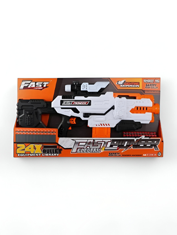FAST PIONEER Toy Foam Dart Blaster | Large Rifle with Scope and 24 Darts NX13510