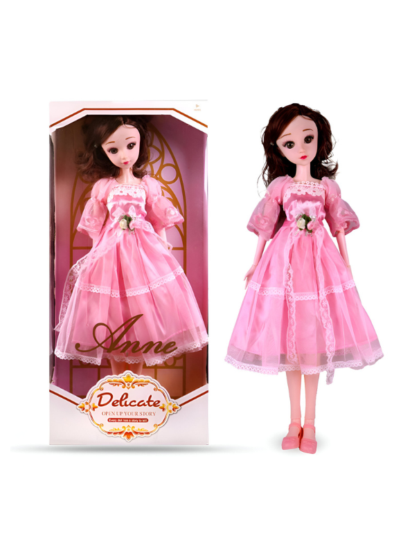 strapless open back dress Cute Princess Doll in Elegant Gown for Kids