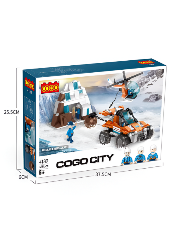 378 PCS Arctic Expedition Building Set with ATV and Rescue Helicopter – Polar Adventure Construction Toy for Kids TV5083