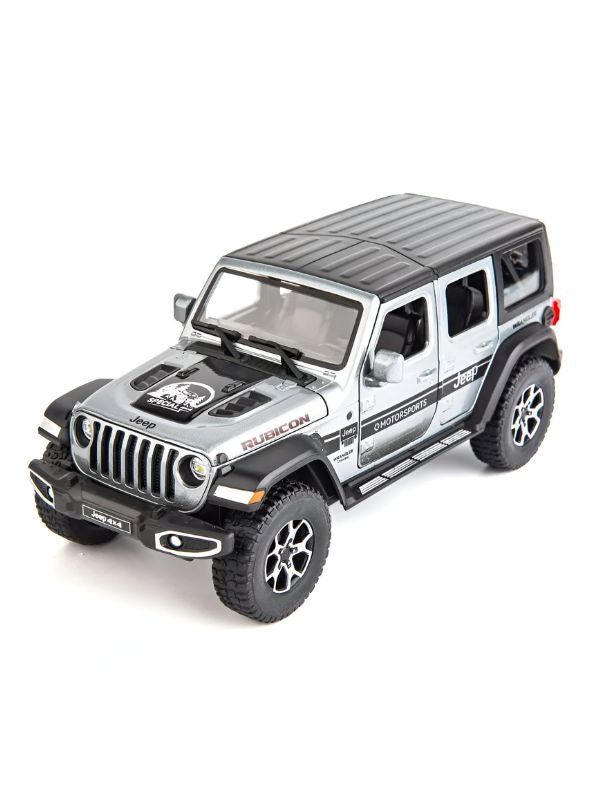 Wrangler Jeep Diecast Model Car – Scale 1:32 - Alloy Pull Back Toy with Lights & Sound | Off-Road Vehicle Collectible Gift for Kids - TV4896