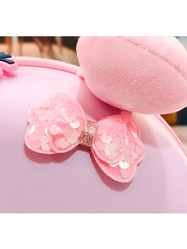 Cute Pink Bunny Backpack for Girls | Kawaii Plush Toddler School Bag | Soft 3D Animal Daycare Backpack