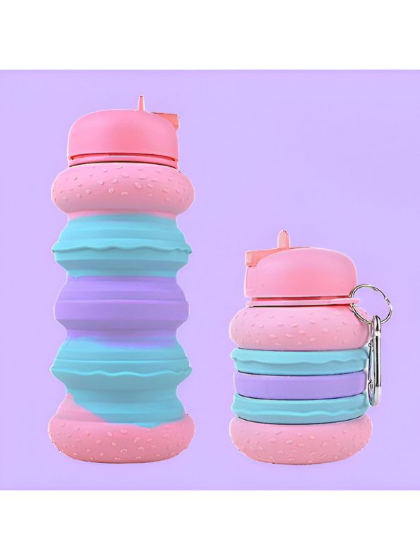 Fun & Unique Collapsible Kids' Water Bottles | Silicone, BPA-Free, and Leak-Proof Travel Sippers for Boys & Girls NOVGBT-9057