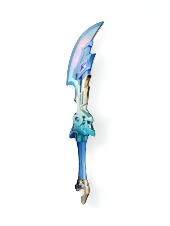 Fantasy Scimitar Digital Art - Ornate Blue and Gold Weapon NX15696