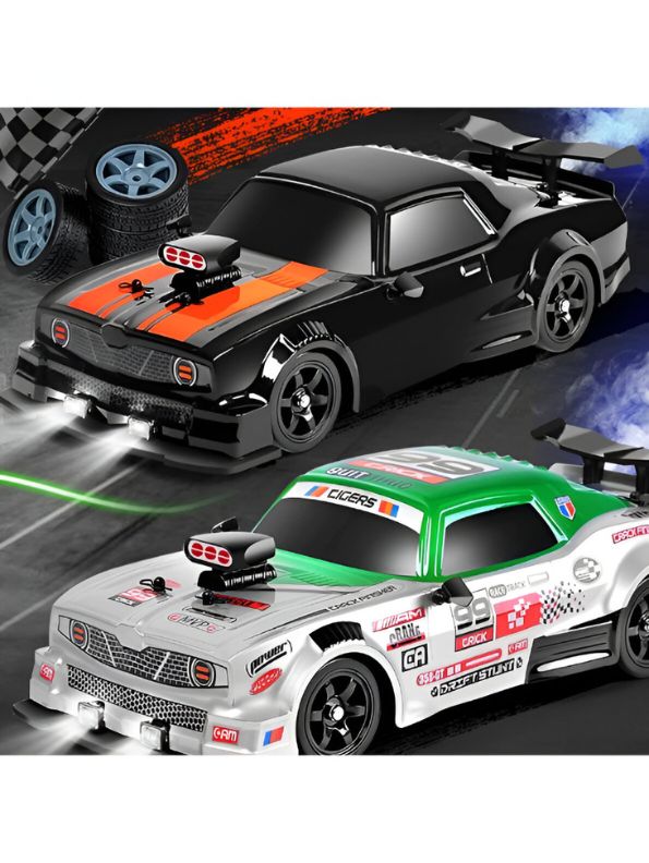 2.4GHz Remote Control Drift Car for Boys | High-Speed RC Racing Toy | Black & Orange Hobby Car Gift for Kids LMI15510.