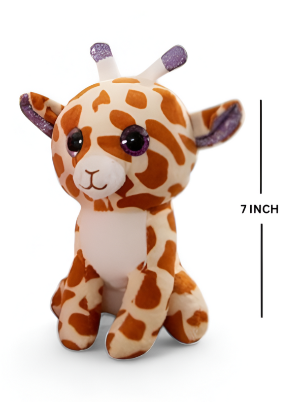 Yellow - Glitter-Eyed Giraffe Plush Toy - 7 Inch Stuffed Soft Toy Animal for Kids LMI11913