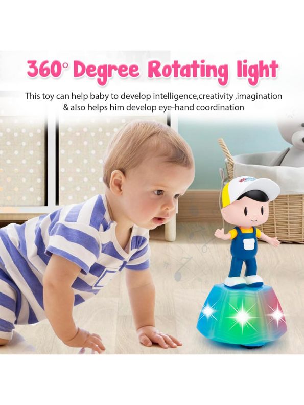 TwirlBoy – 360° Rotating Musical Dancing Toy with Lights & Sound for Kids - MS14200