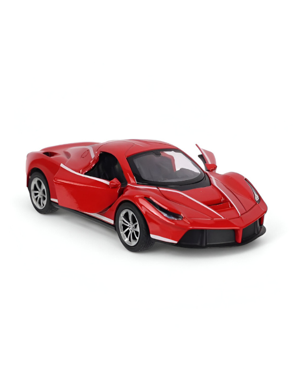 Red Ferrari LaFerrari Toy Car 1:28 Scale for Kids & Adults | Premium Pull Back Action Model LMI14892