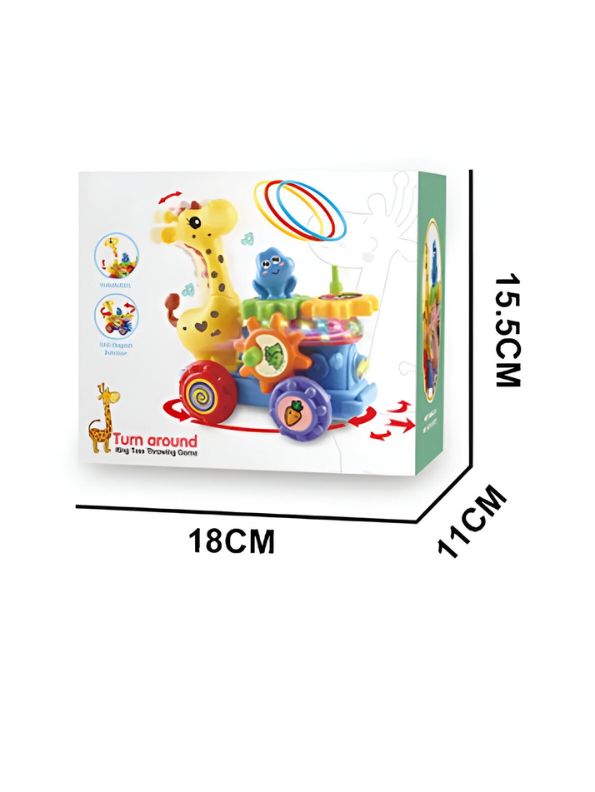 LassoGiraffe – Battery-Operated Educational Giraffe Toy with Lights & Motion for Kids - MS12117