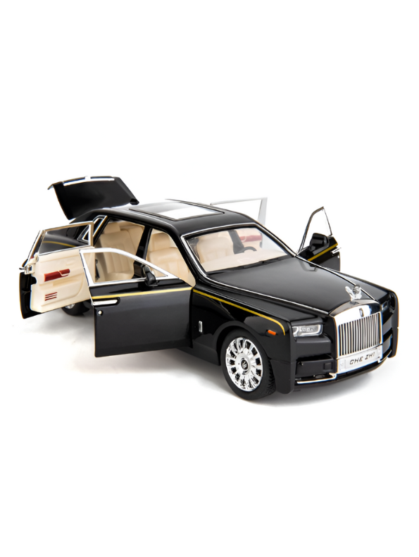 Rolls-Royce Phantom Diecast Model Car 1:18 Scale | Luxury Sedan Toy with Lights & Sound LMI15603 - Free Car Inside.