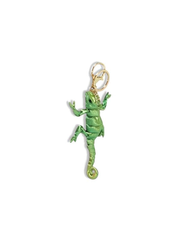 Green - Beaded Chameleon Keychain | Handmade Y2K Retro Lizard Keyring & Bag Charm NOVGBT-50424