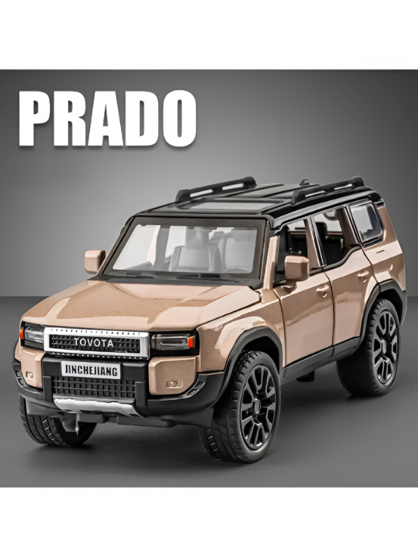 Toyota Land Cruiser Prado Diecast Metal SUV Model | Pullback with Sound & Light Scale 1:32 TV5799
