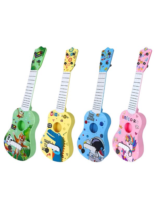 YELLOW - QuadStrum Guitar – 4-String Musical Instrument for Beginners & Kids | Acoustic Guitar - MS13346