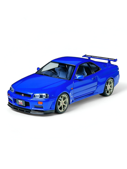 Blue - Nissan Skyline GTR R34 - Premium Alloy Metal Diecast Sports Racing Car Model - Openable Doors & Pull-Back Action Scale 1:36 - TV5805.