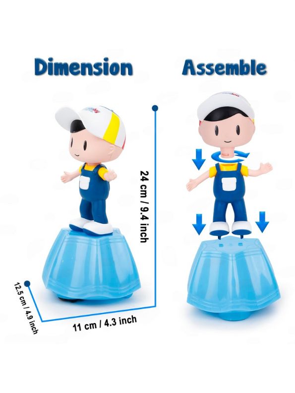 TwirlBoy – 360° Rotating Musical Dancing Toy with Lights & Sound for Kids - MS14200