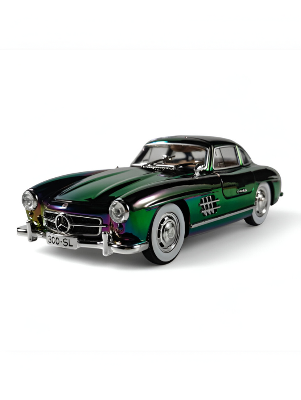 Mercedes-Benz 300SL – Green Diecast Alloy Metal Model Toy - Scale 1:24 Vintage Car LMI15633