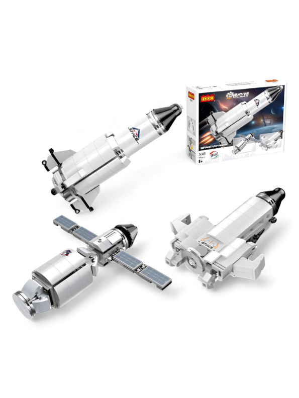 COGO Space Voyager Building Blocks Set – Compatible 3-in-1 Rocket & Space Station (176 Pieces) | Ages 6+ | Model TV5631