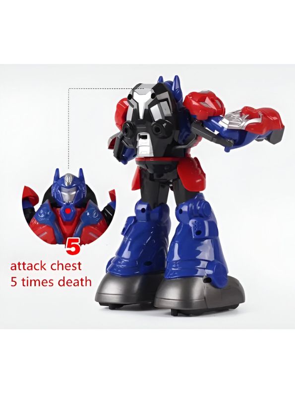 BLUE - RoboChamp Battle Bots – 2.4G Remote Control Fighting Robot Toy | RC Boxing Robot with Dual Joysticks for Kids - NX14791