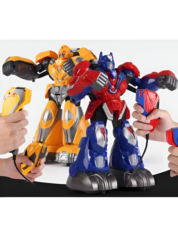 YELLOW - RoboChamp Battle Bots – 2.4G Remote Control Fighting Robot Toy | RC Boxing Robot with Dual Joysticks for Kids - NX14791