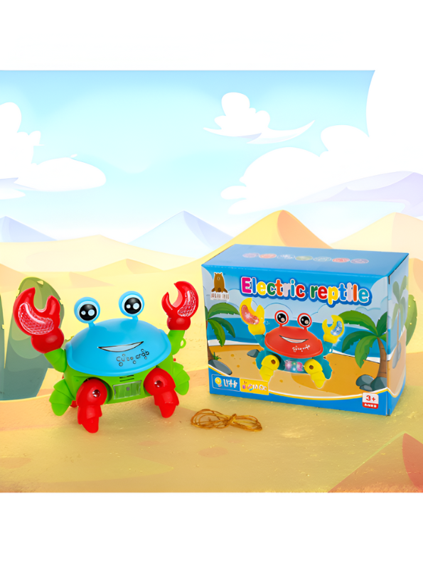 Musical Light-Up Crawling Crab Toy for Babies | Interactive Tummy Time & Developmental Toy – LMI14940