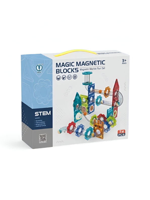 Magic Magnetic Blocks Marble Run Building Block Set - 113 PCS STEM Fun Track LEGO Set - Educational Science Toy TV708