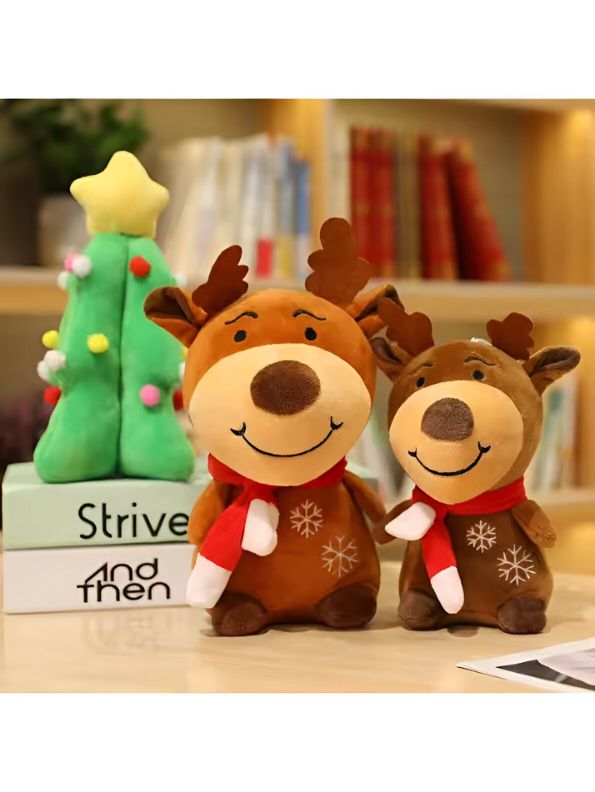 Noel - 7 Inch Christmas Plush Tree Reindeer Soft Toy | Cute Plush Toy for Girls, Boys, Babies | Festive Holiday Gift | Big Size Toys Online - MS14173