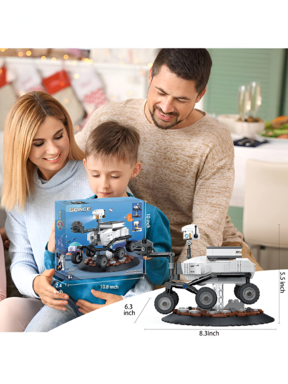 SPACE Rover Building Block Set - 326 PCS Exploration Vehicle LEGO Set - STEM Toy for Kids TV5035