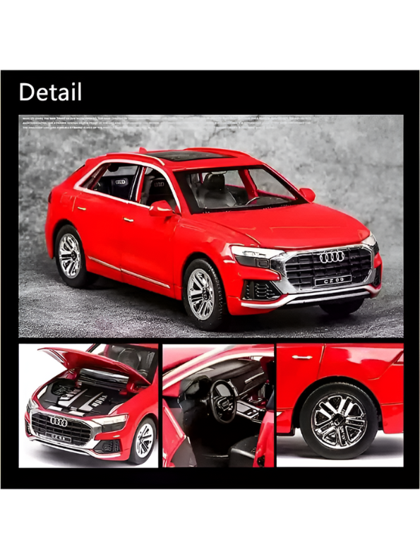 Red - Audi Q8 SUV Diecast Model Car 1:24 Scale | Premium Luxury Crossover Diecast Collector LMI14131