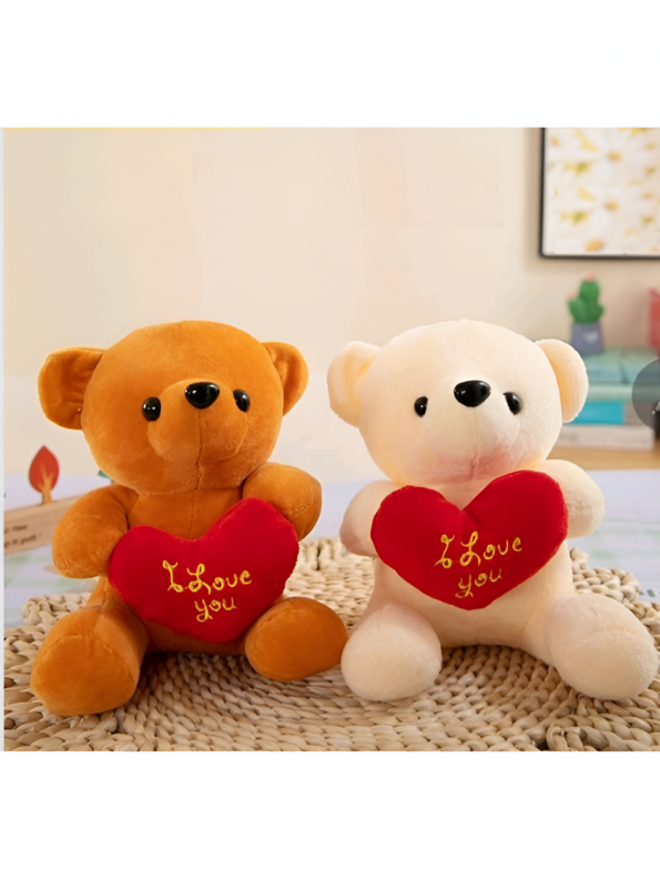Cute Brown Teddy Bear with Red "I Love You" Heart - Perfect Valentine's Day & Anniversary Gift LMI11922
