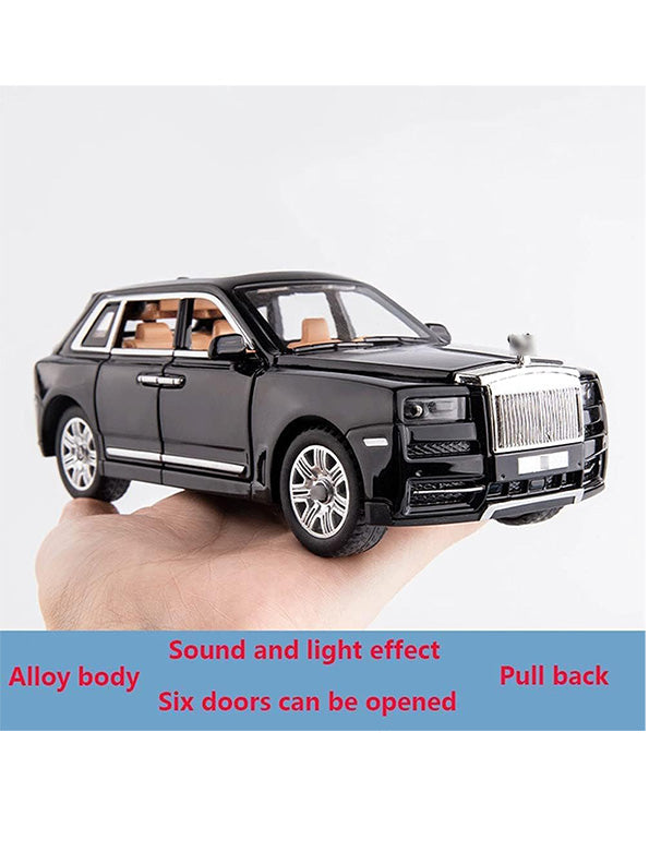 Rolls Royce Phantom Diecast Metal Modal Car Scale 1:32 - Black Medium Size (L12-81) - Toyloft