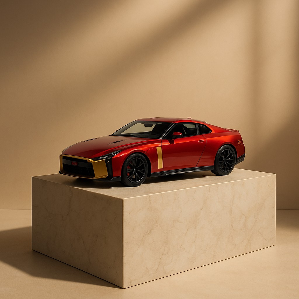 Iron Man Edition - Nissan GTR-50 Sports Car Metal Diecast Car - Scale 1:24