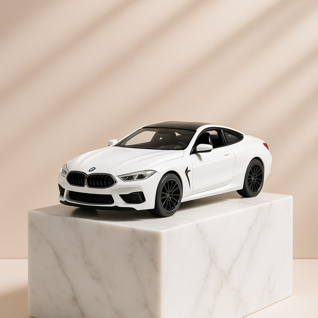 White - BMW M8 Diecast Car – Fun, Durable & Realistic Metal Toy Vehicle for Boys and Girls – Premium Miniature Car Model Scale 1:32 TZ-OS1564.